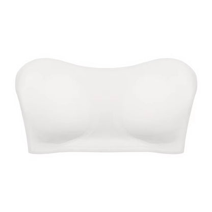 Women'S Sexy Strapless Push up Bra Removable Padded Seamless Ice Silk Top Women Invisible Beauty Back Anti-Slip Off-Shoulder Bra