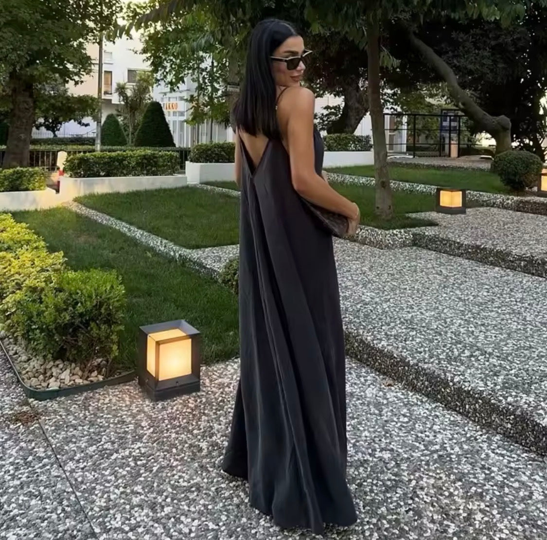 Backless Sculpted Maxi Dress