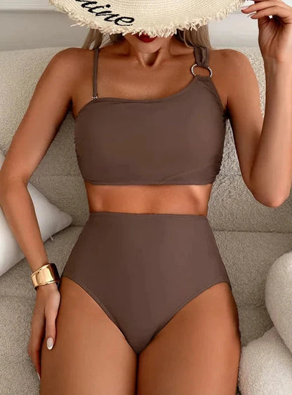 High-Waist Sculpting Two-Piece Swim Set