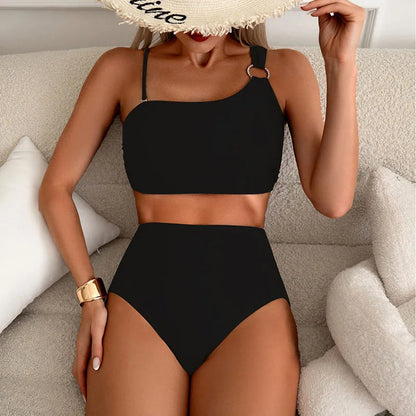 High-Waist Sculpting Two-Piece Swim Set